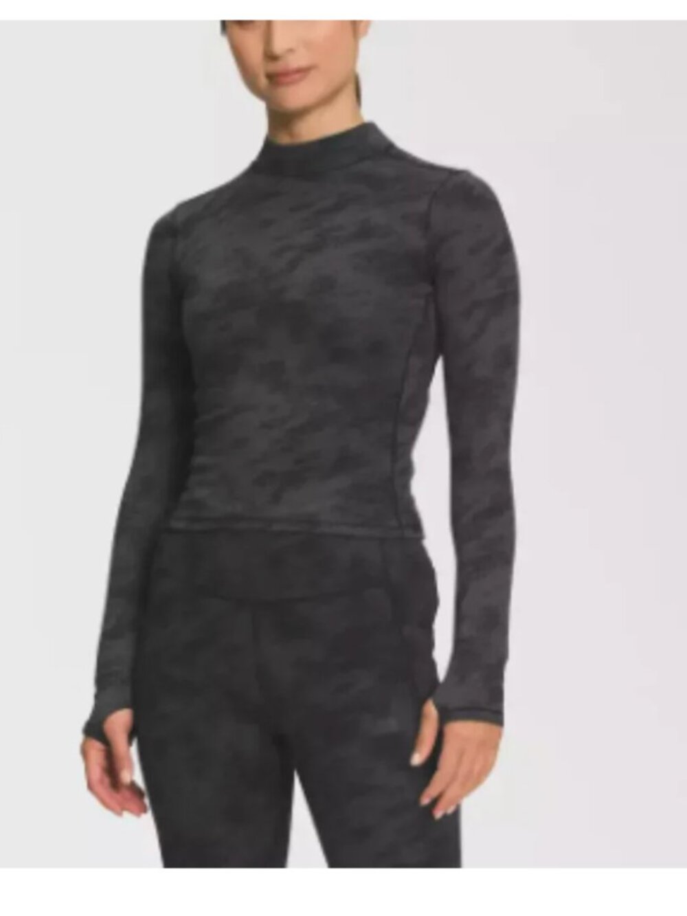 The North Face Women’s Sunset Pass Jacquard Long Sleeve Mock Neck Top XL EUC